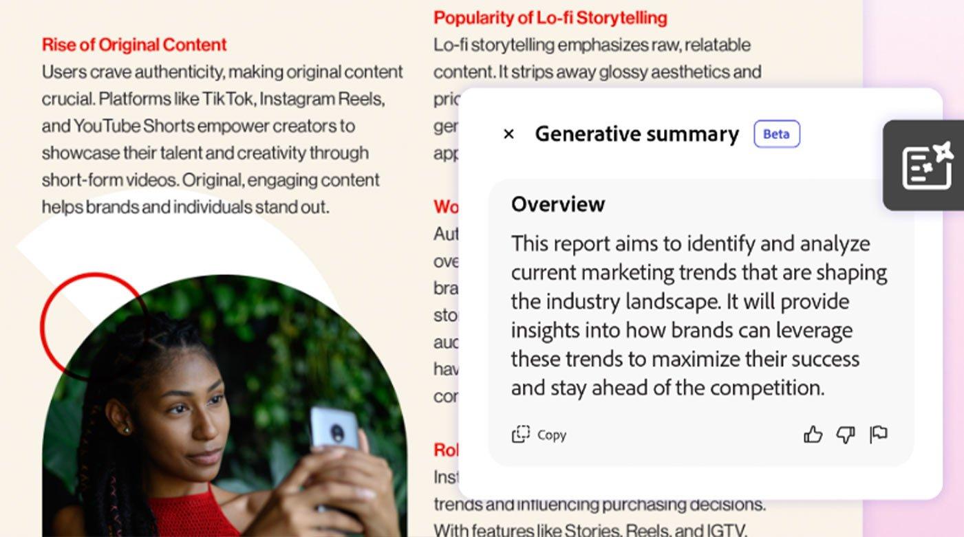 Adobe, PDF'leri Özetleyen AI Asistanını Piyasaya Sürüyor