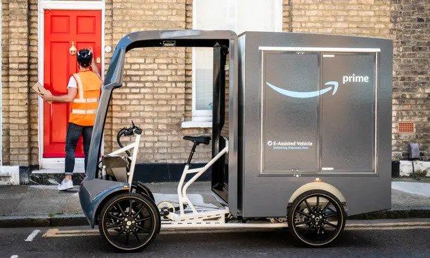 Amazon E-Kargo Bisikletleri, Londra’daki Kamyonetlerin Yerini Alacak