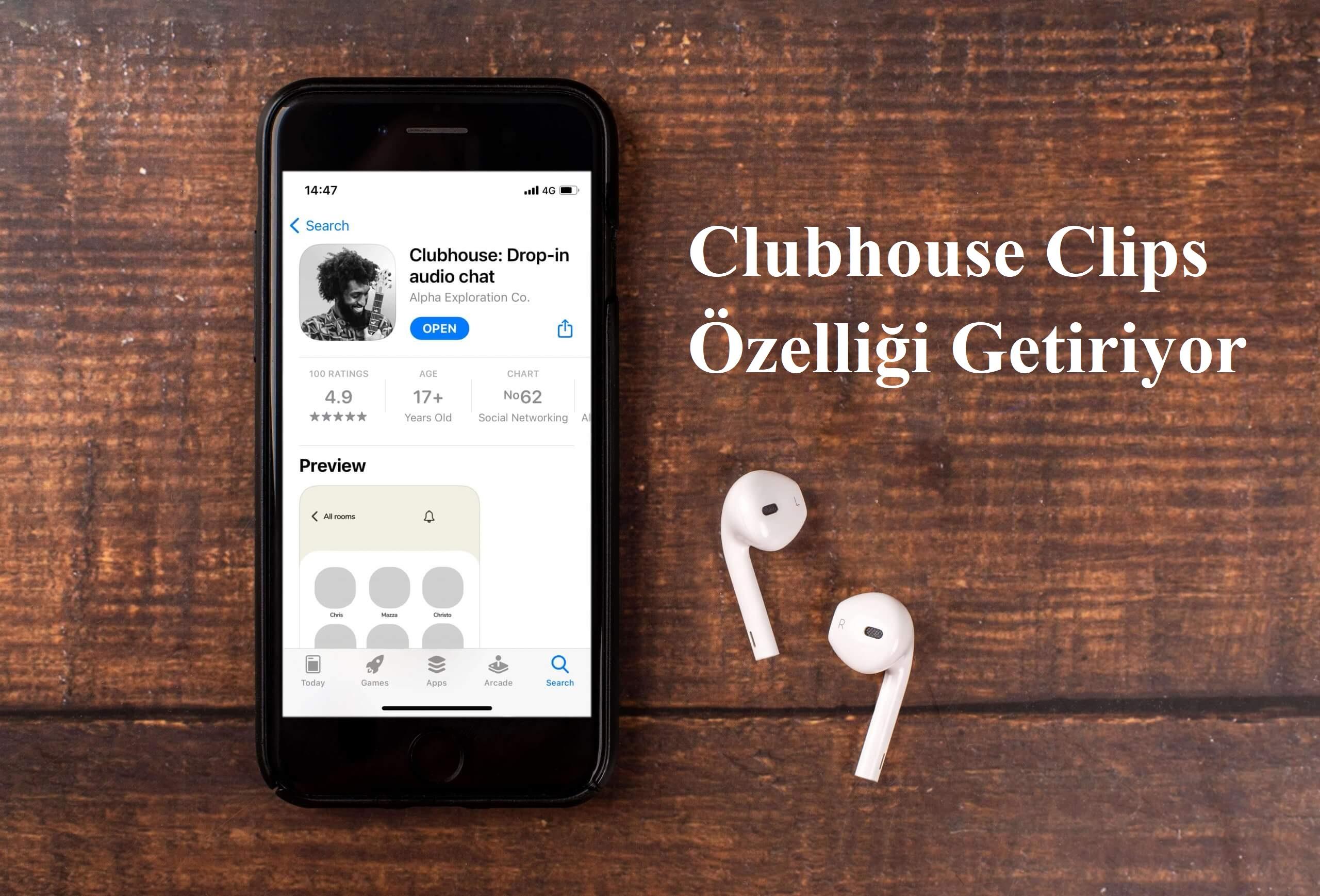 Clubhouse Clips Özelliği Getiriyor