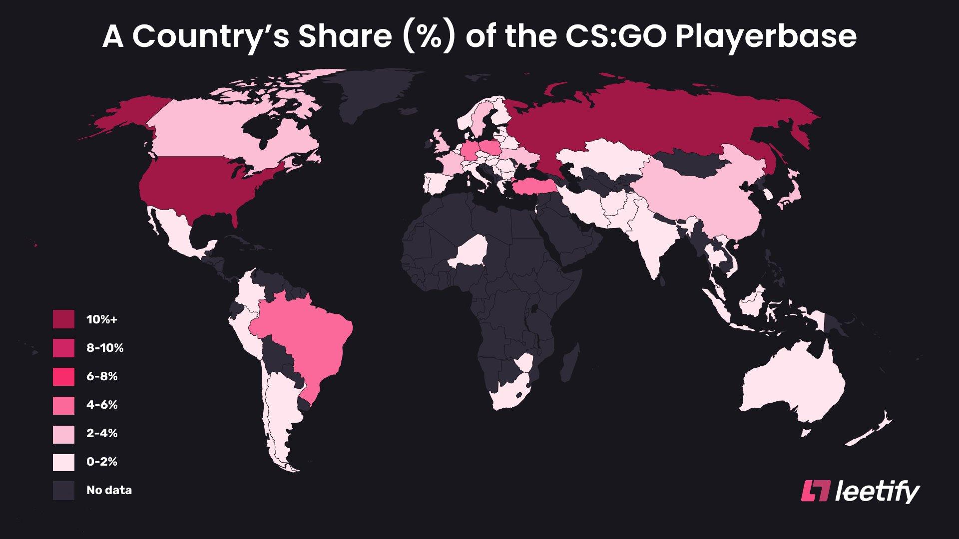 CS: GO Oyuncu Sayıları Ülkelere Göre Açıklandı