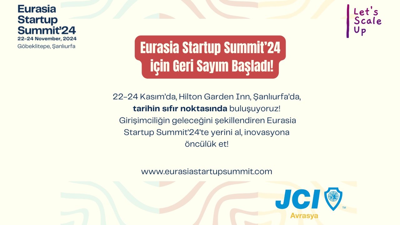 Geleceği Şekillendirin: Eurasia Startup Summit 2024 Şanlıurfa'da Başlıyor!