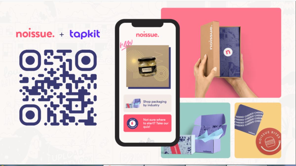 Noissue, Ambalajlarda QR Kodlarını Oluşturmak için Tapkit'i Satın Aldı