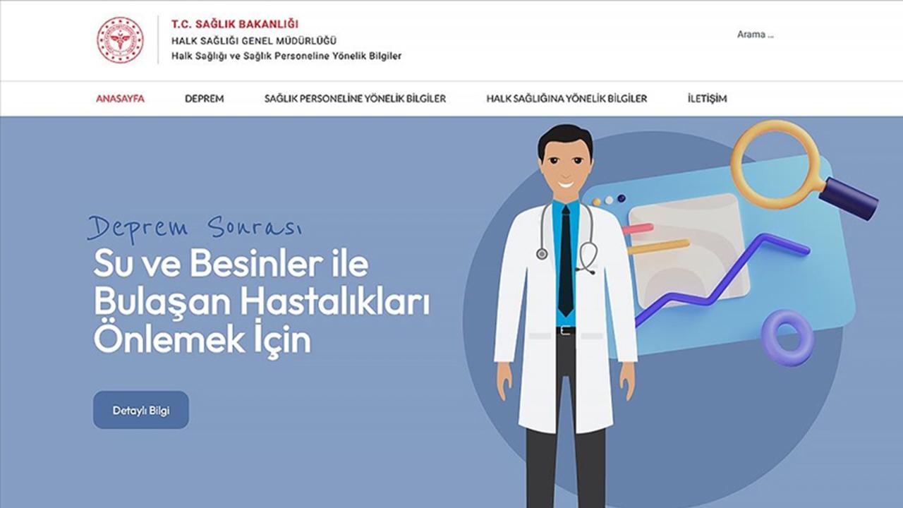 Sağlık Bakanlığı, Deprem Sonrası Halk Sağlığını Korumak İçin Bir Platformu Yayına Açtı