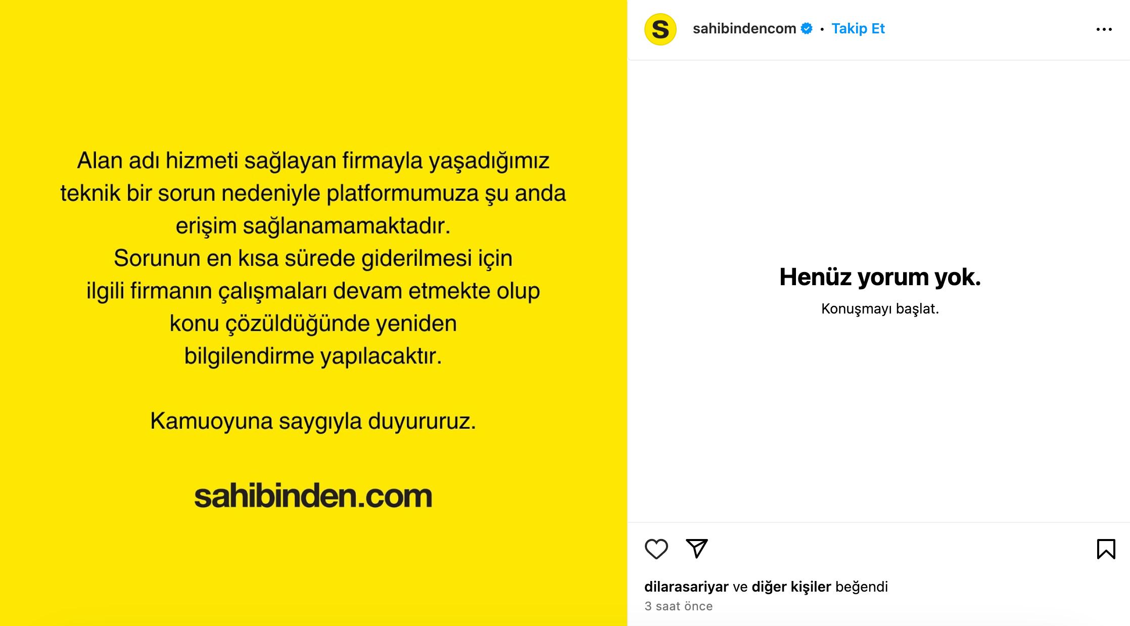 Sahibinden.com Erişime Kapandı! İşte Detaylar