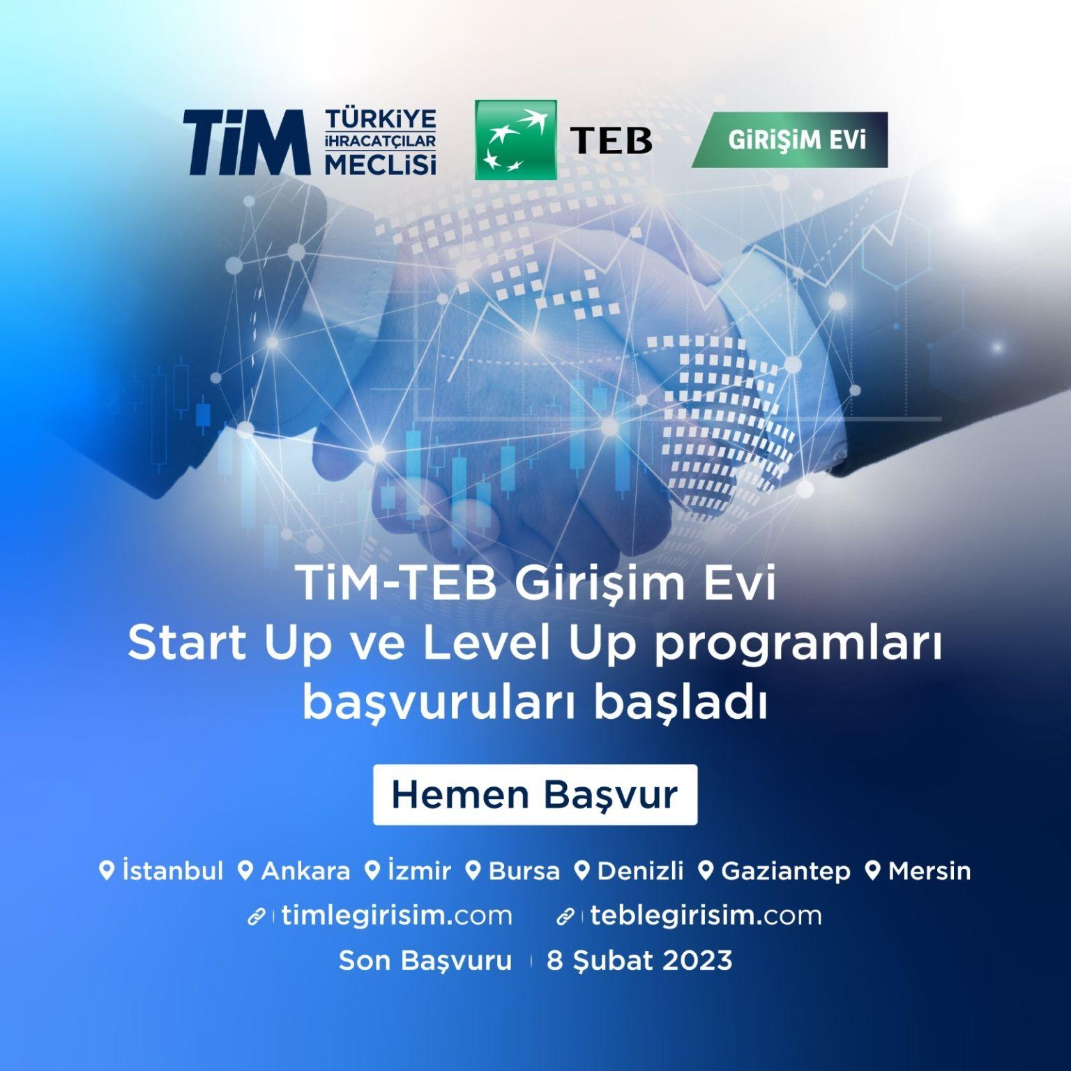 <strong>TİM TEB Girişim Evi Start Up Programı Başvuruları Başlıyor</strong>