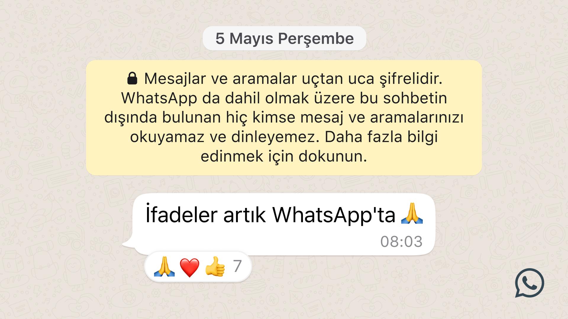 Whatsapp Yeni Güncellemesiyle Birlikte Emoji ile Tepki Verme Özelliğini Getiriyor