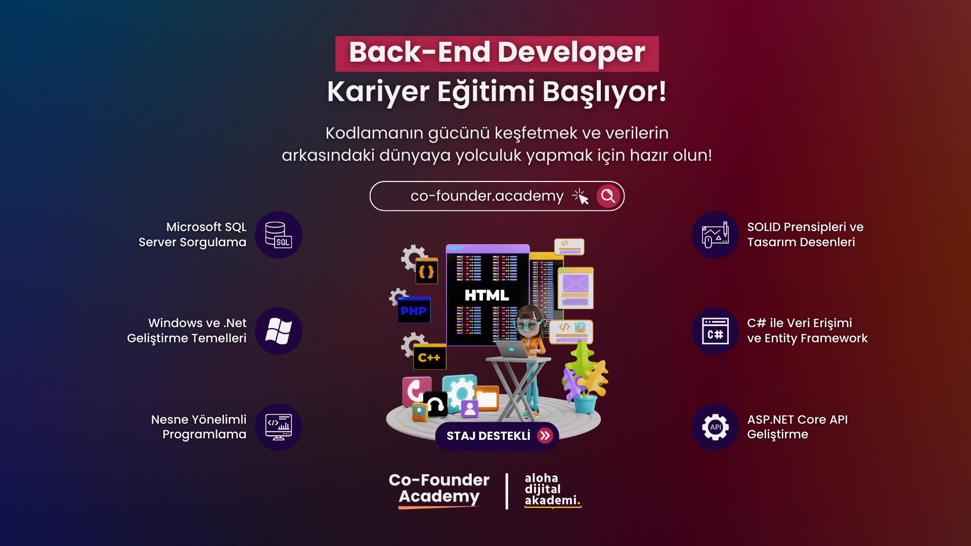 Yeni başlayanlar için Back-End Developer Eğitimi Başlıyor!